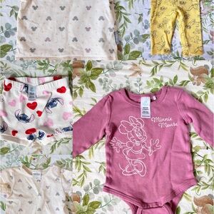 Brand new Disney newborn baby clothes 5 pcs bundle
